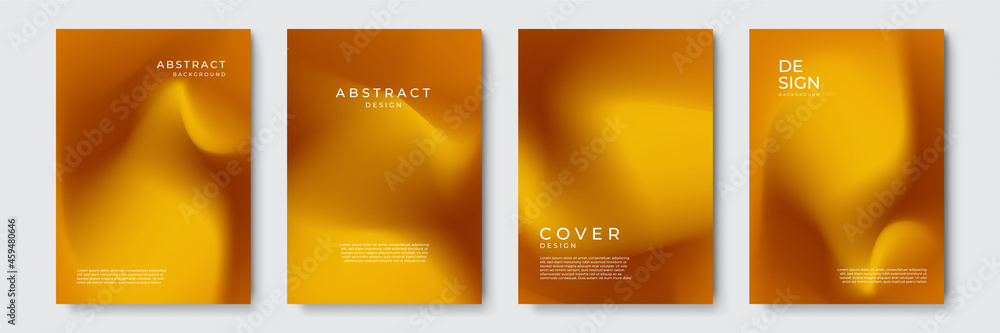 Poster Modern vector blur gradient cover template background. Blurred backgrounds set with modern abstract blurred color gradient patterns on white.