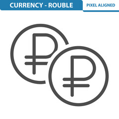 Currency - Rouble, Ruble Icon