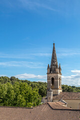 Fototapeta premium The Church of Augustin, Saint Augustins church in the center of town Pernes, Vaucluse, Provence, France