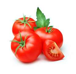 Red tomatos isolated