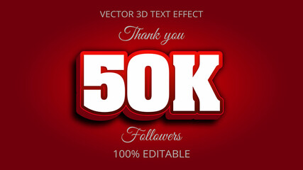 50k 3d Editable text effect design