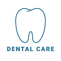 Tooth health and dental care outline icon. Dentistry and dental health concept. Vector sketch illustration for print, and logo