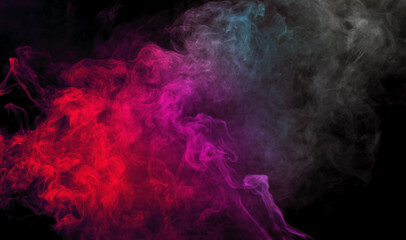White and red fog or smoke collection on black background