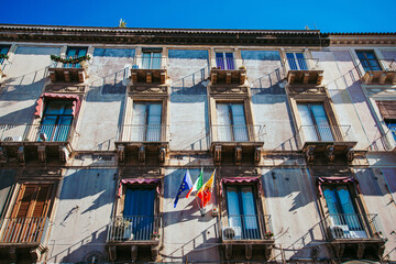 Italy Flag in Catania, Italy