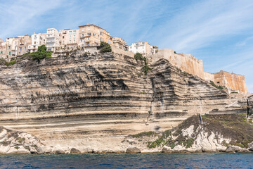 limestone cliffs in bonifaccio Corsica