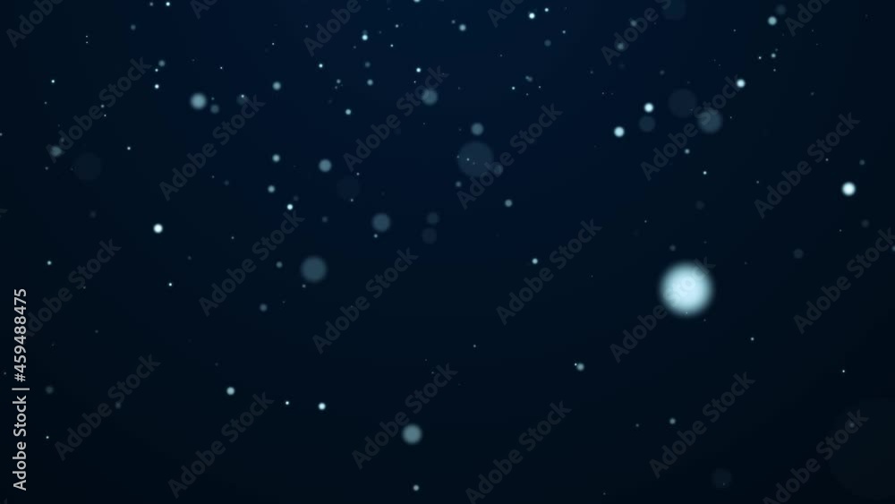 Aufkleber dust particles with bokeh effect. abstract blue magic background. 3d rendering.