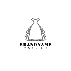 simple bridesmaid logo cartoon icon design template black isolated vector illustration