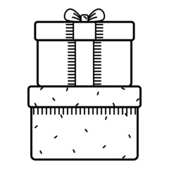 Gift box. Merry Christmas and a Happy New Year. Vector illustration.