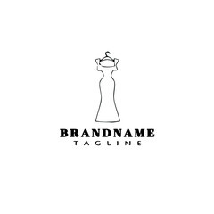 bridesmaid logo cartoon icon design template black isolated cute illustration
