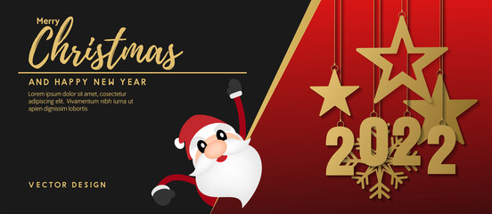 merry christmas and happy new year background. banner design. vector illustration