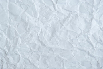 White crumpled paper, recycle paper texture, copy space for text.
