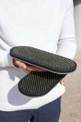 Sadhu boards in nature. nail - standing therapy