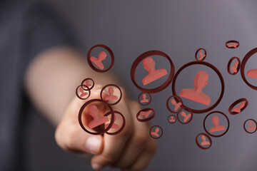  people network structure HR - Human resources management and recruitment