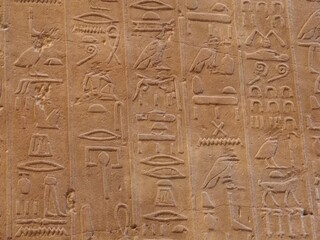 ancient egyptian hieroglyphics on the stone