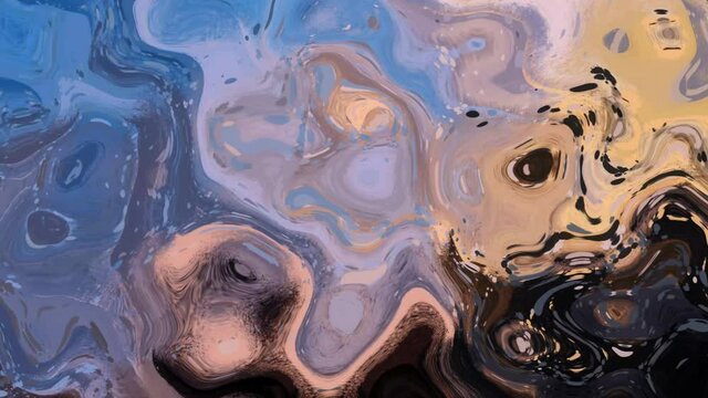 Abstract marble liquid animation. Fluid art. Swirls of marble. Digitally created colorful Liquid marble texture. Marble ink. Colorful Design Texture Marbling Background.
