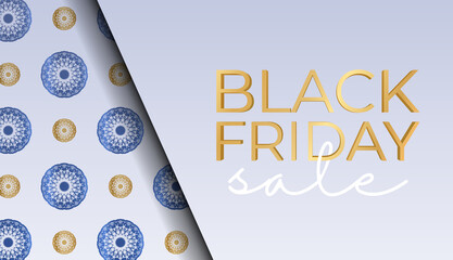Beige Black Friday Advertising with Round Ornament