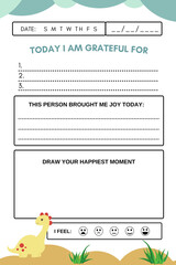 Animated Dinosaur Gratitude Diary, gratitude journal for children, small journals for writing, Dinosaur Gratitude Diary