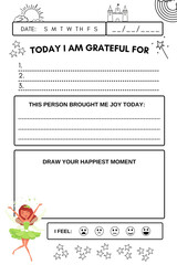 Fairy's gratitude journal, gratitude journal for children, small journals for writing, Fairy gratitude book