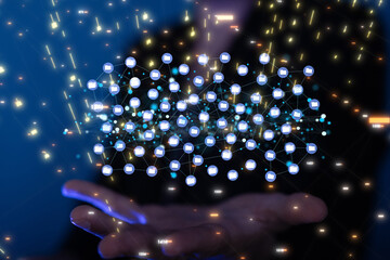 data network 3d digital info