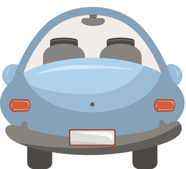 Funny car isolated on white
