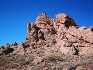 Fototapeta na wymiar rocks in the volcano desert in Teide Tenerife island