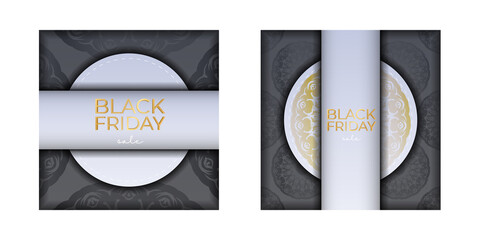 Beige luxury pattern black friday sale poster