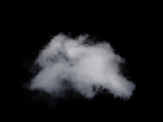 white fluffy clouds isolated on a black background, clipart