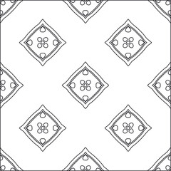 floral pattern background.Repeating geometric pattern from striped elements.  Black pattern. 
