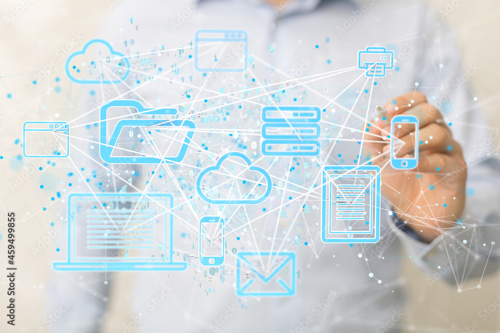 Poster Ui of Cloud Computing Technology Internet Storage Network Concept