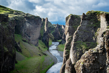 Obraz premium Fjadrargljufur canyon in South of Iceland
