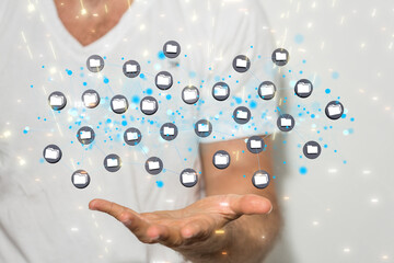 data network 3d digital info