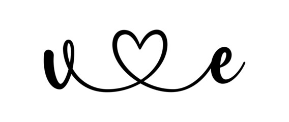 ve, ev, letters with heart Monogram, monogram wedding logo. Love icon, couples Initials, lower case, connecting HEART, home decor,