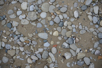 pebbles and stones on the beach