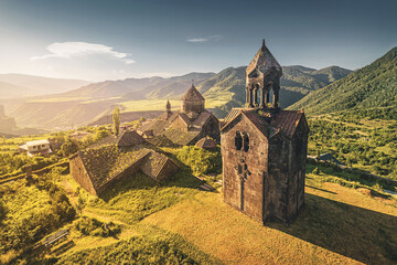 Picturesque aerial view of the Haghpat Monastery is one of the most beautiful and famous sights of...