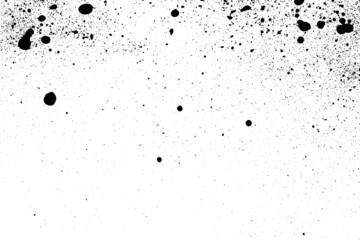 Ink Splash Pattern, Black Watercolor Splatter Background.