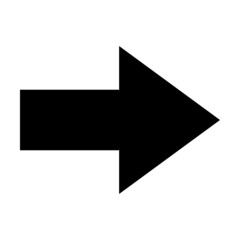 Arrow shape symbol vector icon for creative graphic design ui element in a pictogram illustration