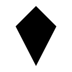 Kite shape symbol vector icon for creative graphic design ui element in a pictogram illustration