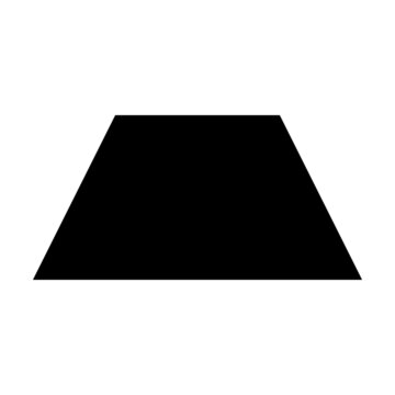 Trapezoid or Trapezium shape symbol vector icon for creative graphic design ui element in a pictogram illustration