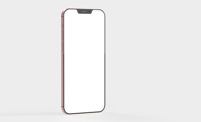 realistic smartphone template mockup for user experience presentation. Stylish concept design for websites, applications and landing pages. 3d