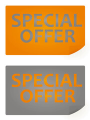 Colorful special offer notice. vector