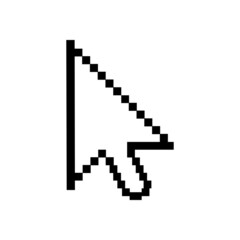 Pixel arrow cursor Icon. Vector illustration.