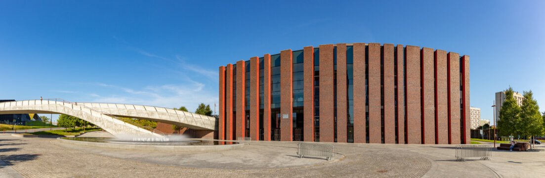 Katowice, Poland - September 11, 2021: A panorama picture of the National Polish Radio Symphony Orchestra.
