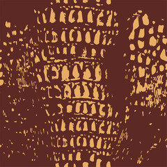Snake skin seamless pattern. Brown and beige spots. Rich fashionable texture. Animal trendy background.
