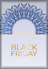 Template Poster For Black Friday Beige Color with Vintage Pattern
