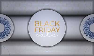 Poster Template For Black Friday Beige Colors With Abstract Pattern