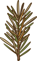 symbol new year or christmas tree branch