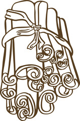 symbol of new year or christmas cinnamon. Vector illustration