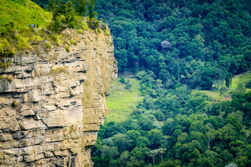 Tequendama waterfall, tourist viewpoint south of the capital of Colombia, Bogotá