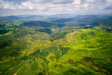 Santa Rosa de Osos in Antioquia Colombia, aerial view of the Antioquia municipality