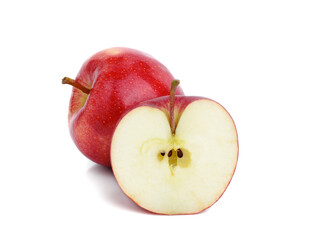 Red apples isolated on the white background
